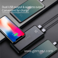 10000mah Mirror Digital Display Wireless Charging Power Bank